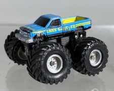 De colección Micro Máquinas Tuff Trax Pick Up Monster Truck Lane Blaster Caucho Azul