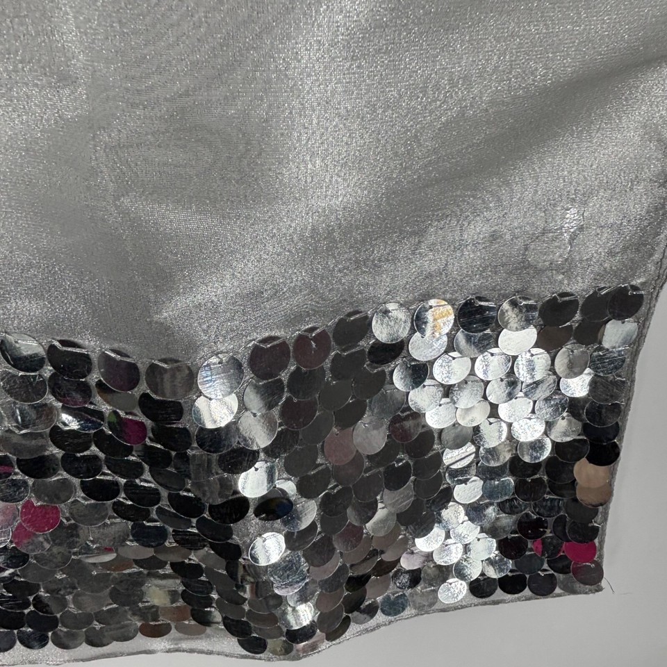 Avon Womens Rectangular Wrap Scarf Silver Metallic with Paillettes ...