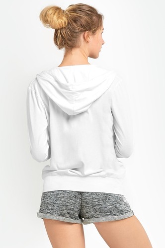 SOFRA LADIES SINGLE JERSEY ZIP-UP HOODIE JACKET - Picture 11 of 23