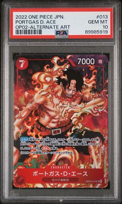 ONE PIECE - [PSA10] One Piece ワンピース OP02-013 エース マンガ PSA 10 GEM MINT JAPANESE ONE PIECE 2022 Portgas D Ace OP02