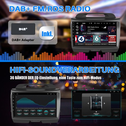 DAB+ 32GB Android 13 Carplay Autoradio GPS Navi RDS Für KIA Sportage 3 2010-2016 - Bild 12 von 16