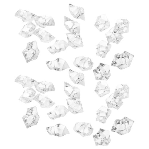 260 Pcs Simulated Ice Cube Decoration Plastic Crystals Cubes Vases Rocks