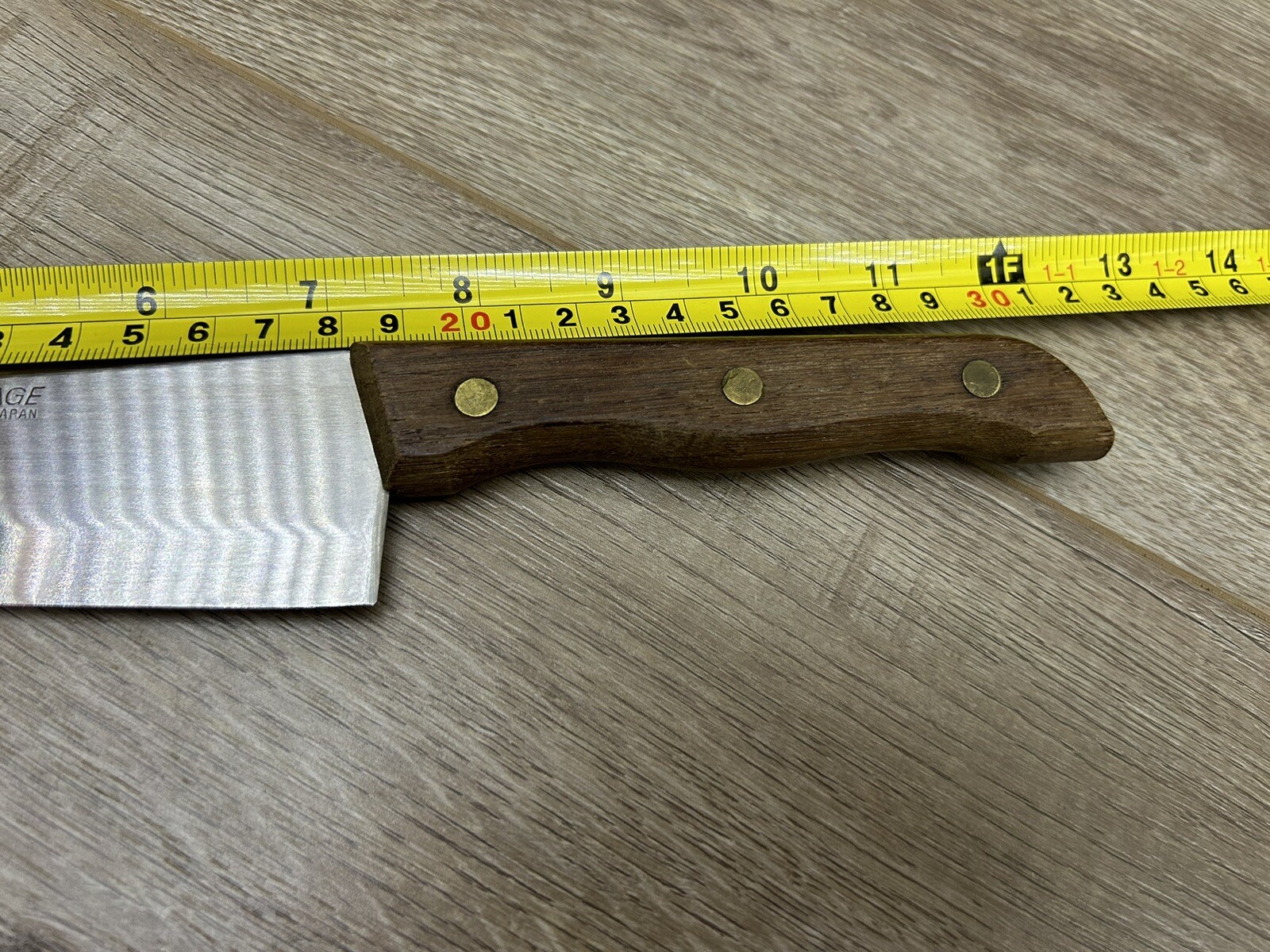 Vintage L’Hermitage Wood Handle Chef’s Knife Stainless Steel Japan