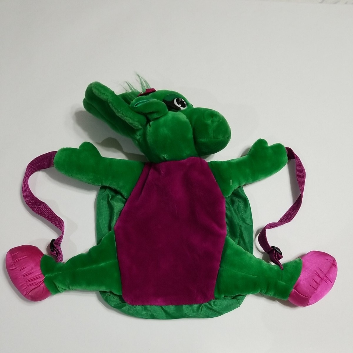 Vintage 90's Barney & Friends Baby Bop Plush Backpack Dinosaur