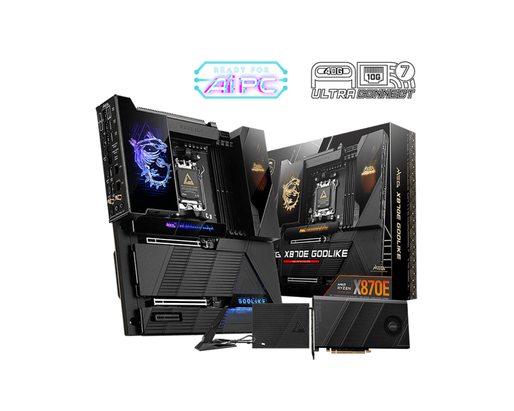 MSI MEG X870E GODLIKE +AMD RYZEN 7 9800X3D 8-Core, 16-Thread MSI MEG X870E GODLIKE +AMD RYZEN 7 9800X3D 8-Core, 16-Thread