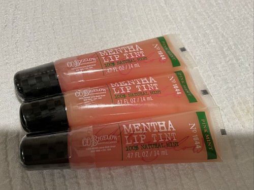 C.O. Bigelow Bath & Body Works 3pc Lot Mentha Lip Tint Pink Mint No. 1644 (x3) - Picture 4 of 5