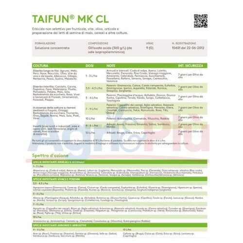 Adama TAIFUN ML CL Erbicida Diserbante non selettivo infestanti dicotiledoni 1LT - Foto 2 di 2