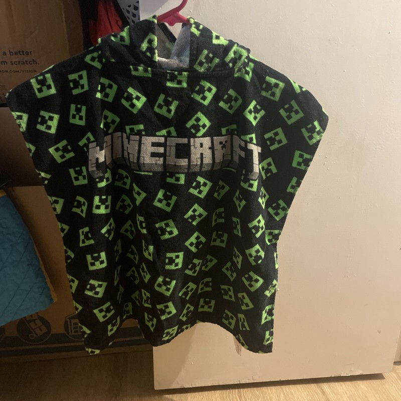 Minecraft Creeper Hooded Poncho Bath Towel - One Size 