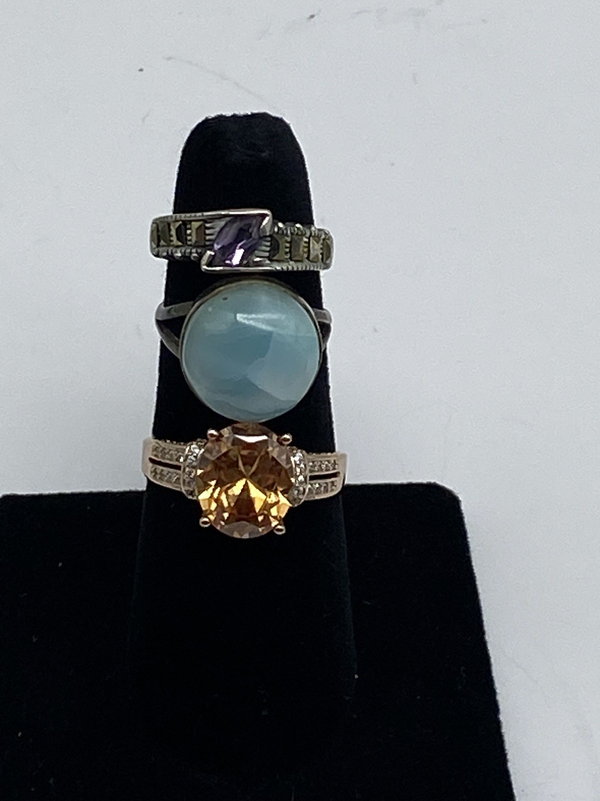 Sterling Silver Assorted Ring Bundle 3 pcs 14.0g - image 6
