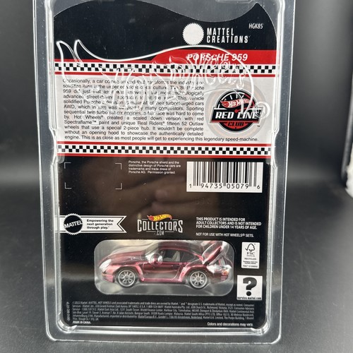 2023 Hot Wheels RED 1986 PORSCHE 959 Redline Club RLC MANY MORE LISTED - Bild 7 von 8
