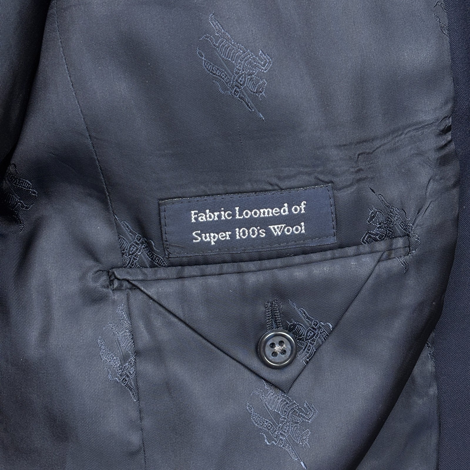 Burberrys Blazer Mens 42R Navy Blue Silver Gold Buttons 100% Wool Jacket Coat thumbnail 8