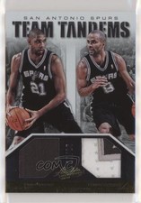 2012 Absolute Team Tandems Jerseys Prime 17/25 Tim Duncan Tony Parker #1 HOF 7y2
