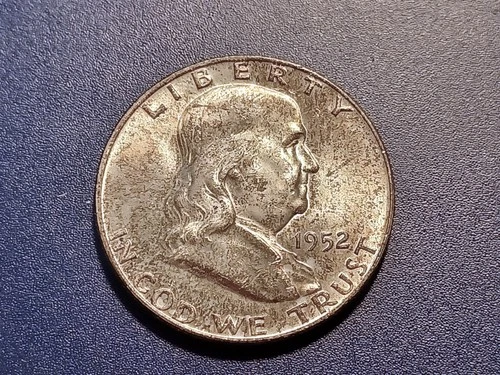 Gem BU 1952-D FBL Franklin Half Dollar (original toning)