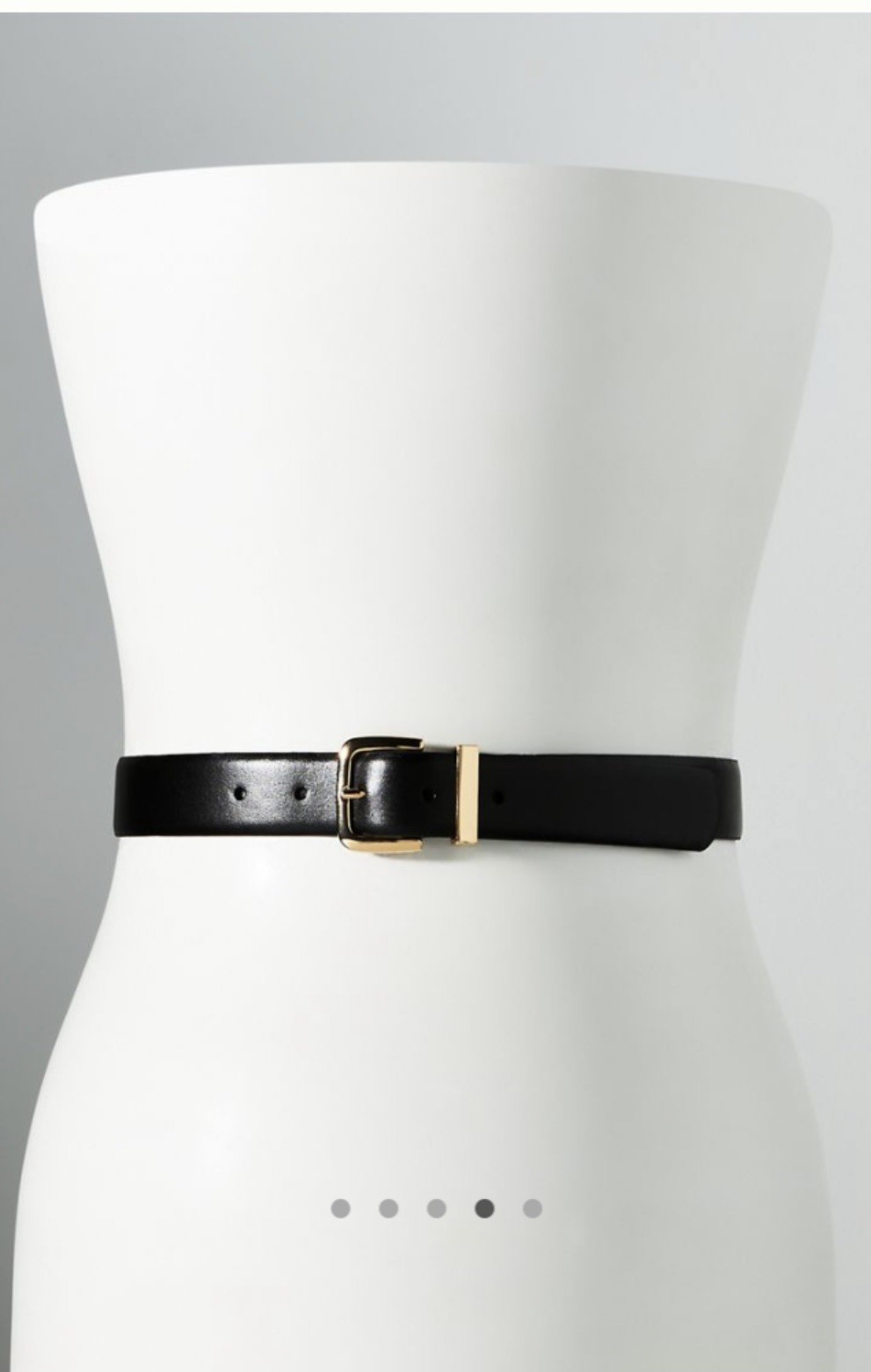 ANTHROPOLOGIE Basic Loop Belt Black Gold -  size MEDIUM- Brand New