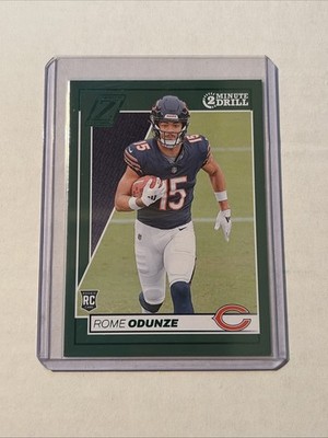 Rome Odunze 2024 Zenith Green 2 Minute Drill RC Rookie Chicago Bears