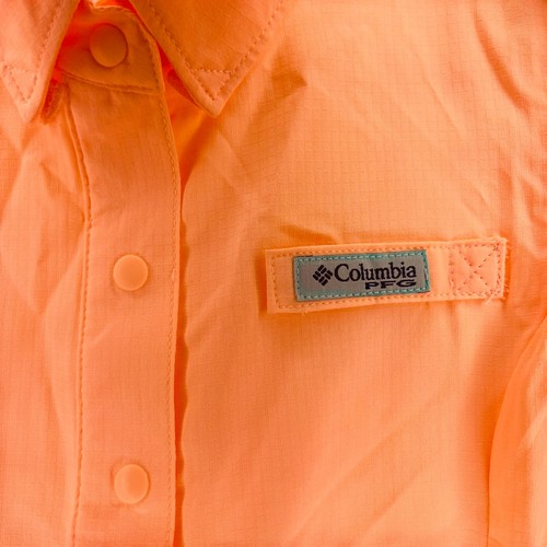 Columbia Girls’ Orange Shirt XXS 4/5 Short Sleeve Summer UV – New with Flaw - Picture 4 of 5