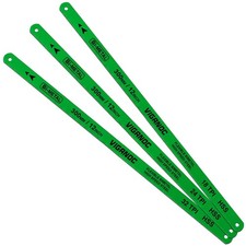 12" Hacksaw Replacement Blades Set, Bi-Metal High Speed Steel Hack Saw Green 