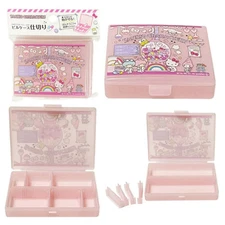 Sanrio Characters Daiso Compact Travel Pill Case Japan New 3" x 2"