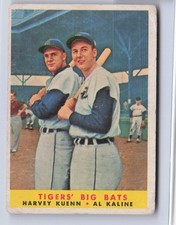 1958 Topps Tigers' Big Bats (Harvey Kuenn Al Kaline) #304 - Vg - S5415