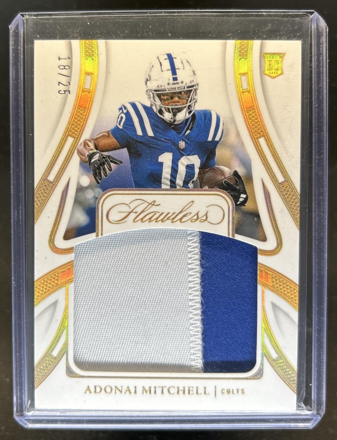 Adonai Mitchell Panini Flawless Rookie Patches #FRPAML Base