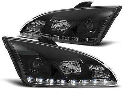 headlights for FORD FOCUS II 2004 2005 2006 2007 2008 daylight black LHD