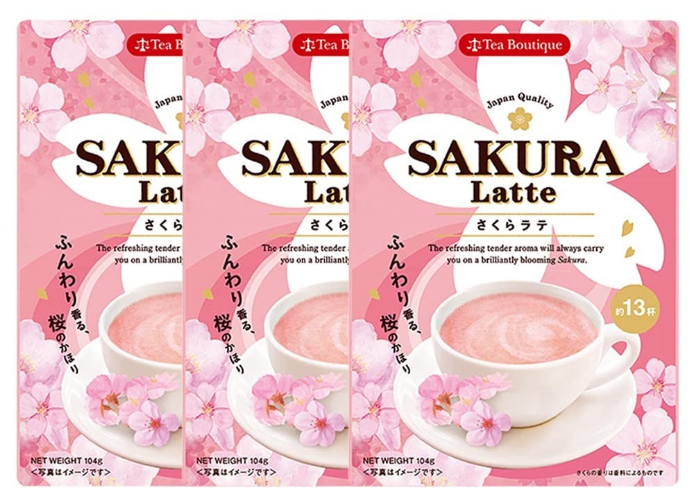 Center Tea Boutique Sakura Latte 3-piece Set, 0.22 Pound