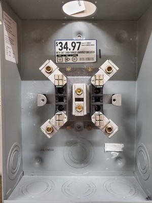 Electrical Enclosure 15×11×4,5 inches With Eaton  200A Meter Socket, No Cover
