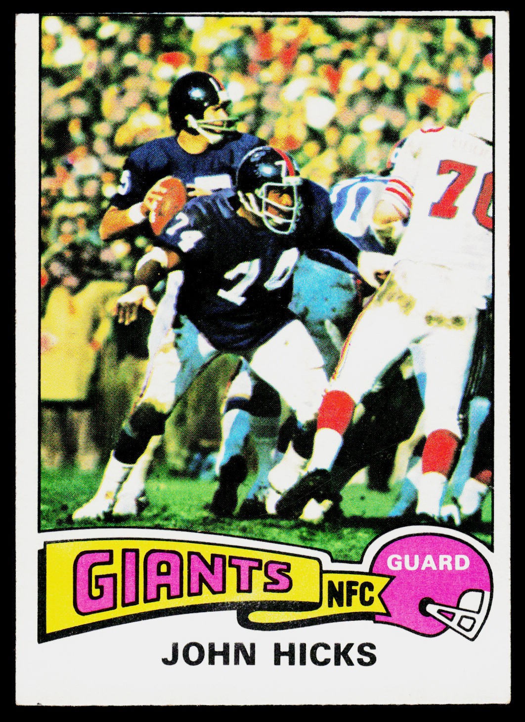 John Hicks, 1975 Topps, #283, New York Giants, RC
