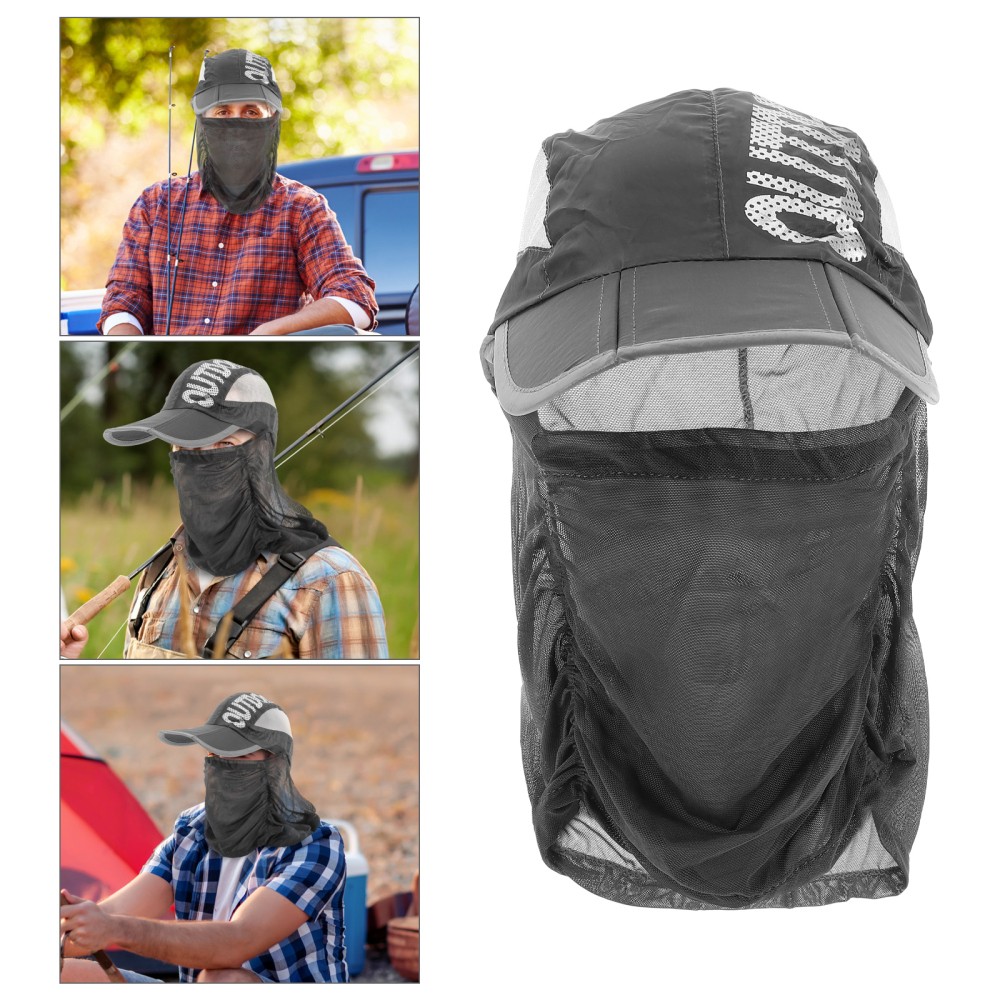 Men's Sun Protection Baseball Cap with Neck Flap for Fishing & Outdoor