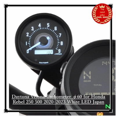 Daytona Velona Tachometer φ60 for Honda Rebel 250 500 2020–2023