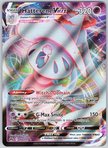 Hatterene VMAX 066/159 Holo Crown Zenith CRZ NM/M