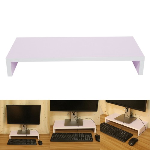 Verstellbarer Holz Monitorständer - Ergonomisch Lila Weiß Für PC Bildschirm - Afbeelding 3 van 22