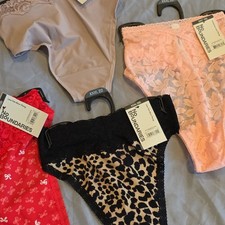 No Boundaries Stretch Lace Thong Panties 4 Pack XXXL 22 Animal Floral