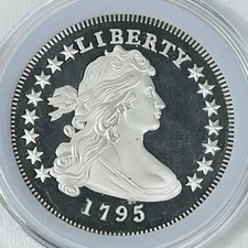 American Mint 1795 Silver Dollar Liberty Tribute Silver Plated Coin Fantasy
