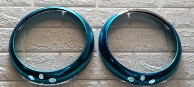 Marchal Pair of Headlight Bezel Peugeot 203, 403, Renault Frégate, Colorale