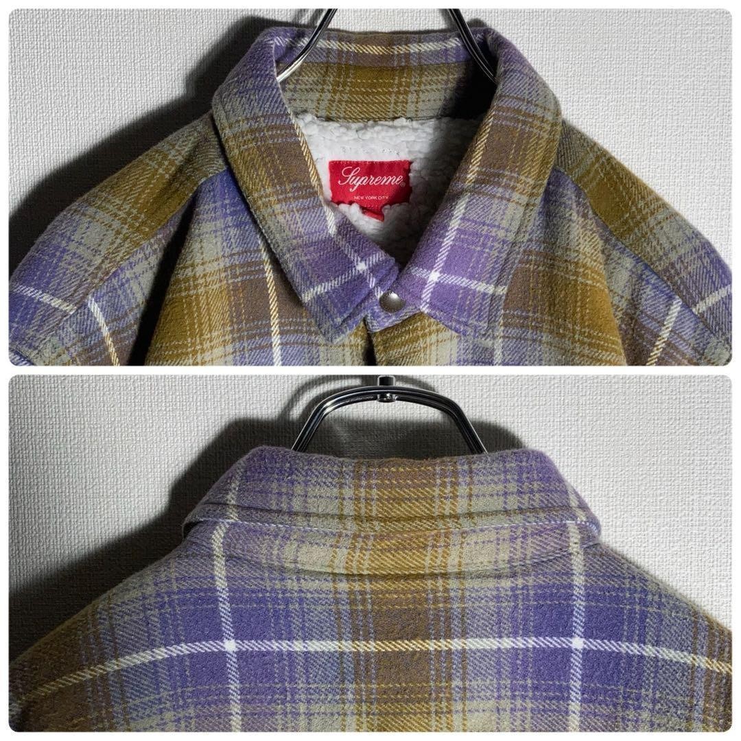 Supreme Lined Boa Jacket Multicolor Embroidered Logo Large Good Condition thumbnail 7