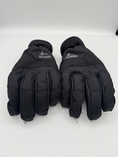 Men's KOMBI Ski Gloves Black with leather palm size medium good condition