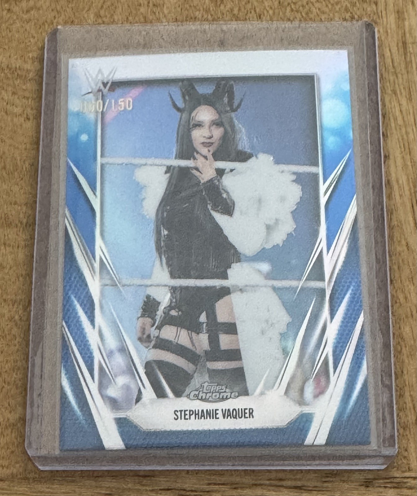 2026 WWE Topps Chrome Stephanie Vaquer Blue Refractor 60/150! NICE!!