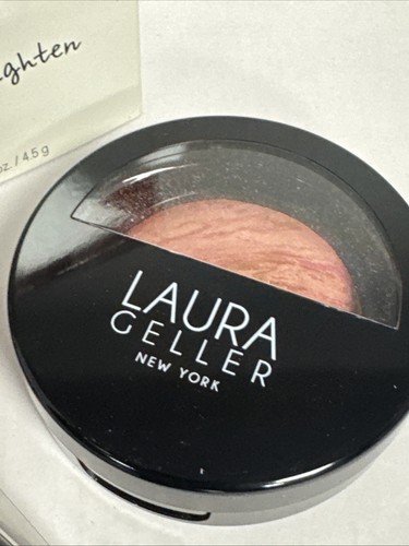 LAURA GELLER Baked Blush-N-Brighten Marbleized Blush 4g Pink Buttercream & Brush - Picture 3 of 7