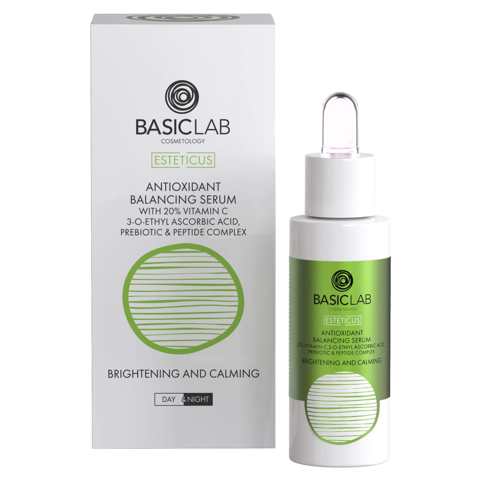 BasicLab Antioxidant Balancing Serum 20% Vitamin C Brightening Calming 30ml