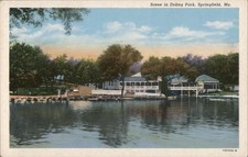 Springfield, Missouri MO Scene Doling Park Linen Original Vintage Postcard