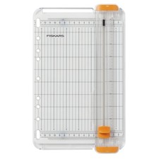 Fiskars SureCut Portable Paper Cutter, Precise Trimmer Tool, 9" Cut Length