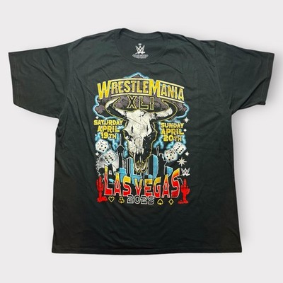 WWE WrestleMania 41 Las Vegas 2025 Graphic T-Shirt Black 2X Ripple Junction