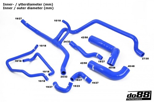 BMW 320 325 E36 1990-1996 Coolant hoses Blue - Picture 2 of 2