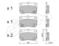 Cifam Bremsbelagsatz Scheibenbremse 822-761-0 FüR Gs Is Lexus 2 200D ALE20_ 220D
