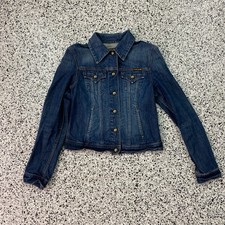 Vintage Lucky Brand Girls Jean Jacket Blue Denim Size Medium
