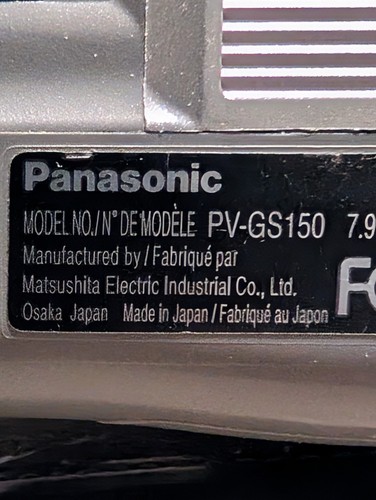 Panasonic PV-GS150 2.3MP Digital Camcorder Only Untested - Picture 2 of 9