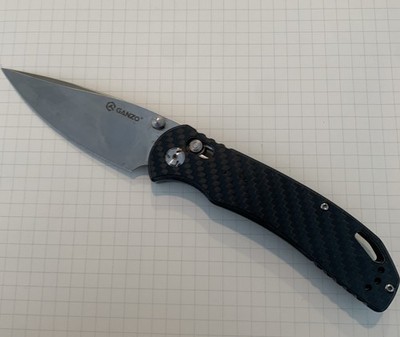 Ganzo G753 G10 Carbon Handle 440C Steel Blade Folding Knife