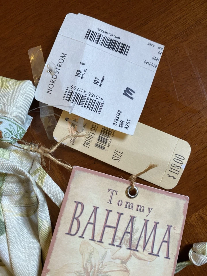 Tommy Bahama размер средний женщин рисовать цветочный брюки новый с Ярлыками 100 атлас - Изображение 2 из 4