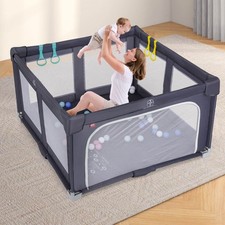 Foldable Playpen, Portable Baby Playpen w/4 Handles Carry Bag 50PCS Ocean Balls